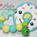 Gioco dentizione Massaggiagengive CIAMBELLA in silicone alimentare PERSONALIZZABILE CON INIZIALE idea regalo nascita battesimo baby shower