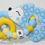 Gioco dentizione Massaggiagengive RICCIO in silicone alimentare PERSONALIZZABILE CON INIZIALE idea regalo nascita battesimo baby shower