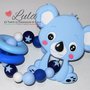 Gioco dentizione Massaggiagengive KOALA in silicone alimentare PERSONALIZZABILE CON INIZIALE idea regalo nascita battesimo baby shower