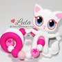 Gioco dentizione Massaggiagengive GATTINO in silicone alimentare PERSONALIZZABILE CON INIZIALE idea regalo nascita battesimo baby shower