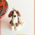 Portachiavi cane beagle personalizzato con nome su un charm a forma di osso, idea regalo personalizzata per amanti dei beagle