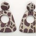 Orecchini stampa giraffa animalier fimo pasta polimerica 1
