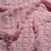 Copertina neonato baby crochet afgano lana handmade in Italy  "Bocci di rosa"