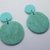 Orecchini verde tiffany effetto granito colorati fimo tondi pasta polimerica 5