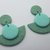 Orecchini verde tiffany effetto granito colorati fimo tondi pasta polimerica 1
