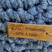 Borsa in fettuccia lurex/cotone/lycra nuova crochet natura made in Italy Lapislazzuli