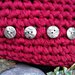 Borsa fettuccia cotone lycra crochet handmade Italy Corallo
