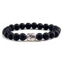 bracciale tibet buddha grani rosario uomo donna elastico pietra lavica meditazione   yoga