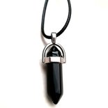 Collana Con Pietre Naturali Collana Con Ciondolo Luna In Quarzo Naturale Taglio Esagonale Colore Oro Pietra Per 470814 - Foto 8