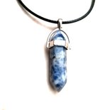 Collana Con Pietre Naturali Collana Con Ciondolo Luna In Quarzo Naturale Taglio Esagonale Colore Oro Pietra Per 470814 - Foto 7