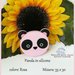 Inserto in silicone alimentare per catenelle portaciuccio *Testa panda* -ROSA-