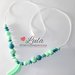 Collana allattamento dentizione verde menta massaggiagengive bijoux neomamma idea regalo nascita battesimo baby shower