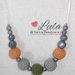 Collana allattamento verde arancione argento dentizione massaggiagengive bijoux neomamma idea regalo nascita battesimo baby shower