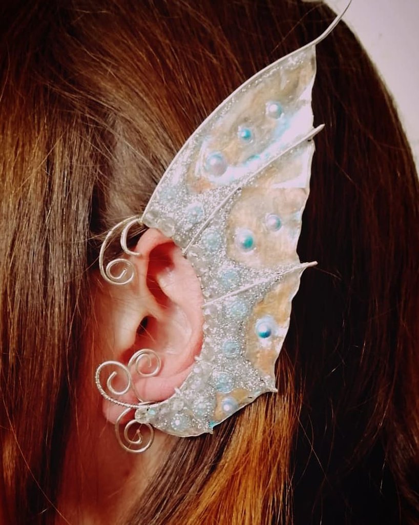 Inilbran Orecchini a polsino con elfo gotico Fair Orecchini a clip con orecchio d'argento Orecchini con elfo in argento Orecchini con orecchio a cartilagine vintage per donne e ragazze(sinistra