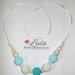 Collana allattamento azzurro verde menta bianco perla dentizione massaggiagengive bijoux neomamma idea regalo nascita battesimo baby shower