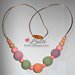 Collana allattamento lilla rosa arancione verde dentizione massaggiagengive bijoux neomamma idea regalo nascita battesimo baby shower