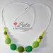 Collana allattamento verde dentizione massaggiagengive bijoux neomamma idea regalo nascita battesimo baby shower