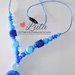 Collana allattamento azzurro blu i love mom dentizione massaggiagengive bijoux neomamma idea regalo nascita battesimo baby shower