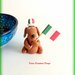 Decorazione con cane bassotto patriottico con la bandiera italiana, idea regalo per amanti dei cani bassotti