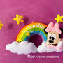 Fiocco nascita Minnie su arcobaleno Personalizzato