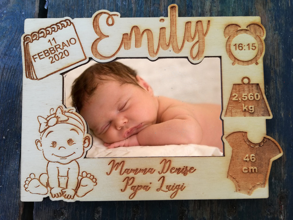 Etichetta Tag In Legno Con Stelline Personalizzata Con Nome E Data Idea Bomboniera Per Il Battesimo