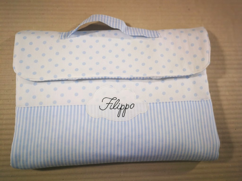 Borsa Portatile Per Cambio Pannolini | Con Tasca Salviette | Impermeabile E Compatta | Per Neonati In Viaggio | Rosa Polvere - Foto 2