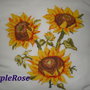 cuscino a punto croce con girasoli