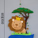 Fiocco nascita il re leone, tema safari, 36 x 23 cm