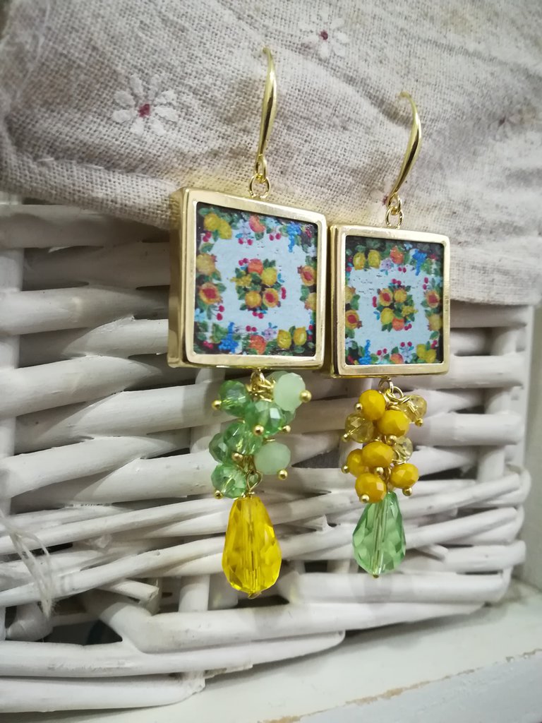Orecchini mini limone in vetro · Dorato, Argento · Accessori | Massimo Dutti