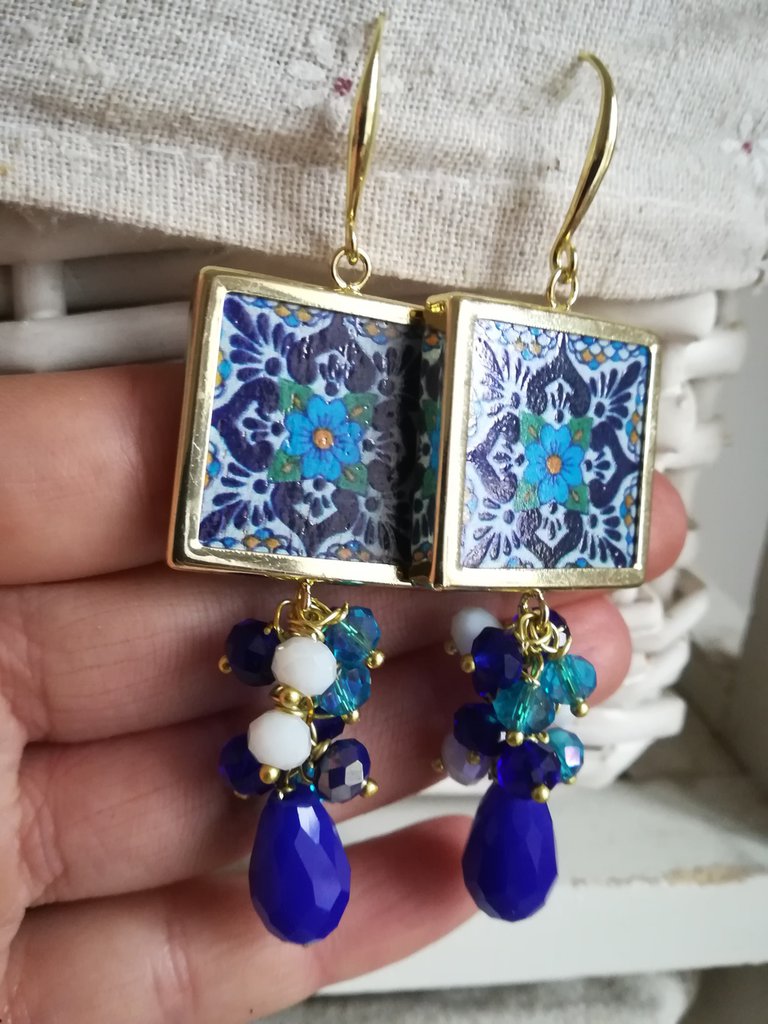 Ogquaton Orecchini donna Collana Set di gioielli Zircone blu Design creativo Per ragazze Donna Durevole e utile