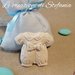 20 calamite in polvere di ceramica a forma di vestitino per bimbo/bimba per nascita o battesimo