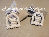 20 sacchettini porta confetti in cotone con bomboniera raffiguranti sposi da appendere
