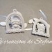 20 sacchettini porta confetti in cotone con bomboniera raffiguranti sposi da appendere