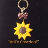 Portachiavi Girasole in Pelle Giallo | Fantini Pelletteria