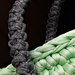 Borsa fettuccia cotone lycra crochet handmade Italy Alghe marine