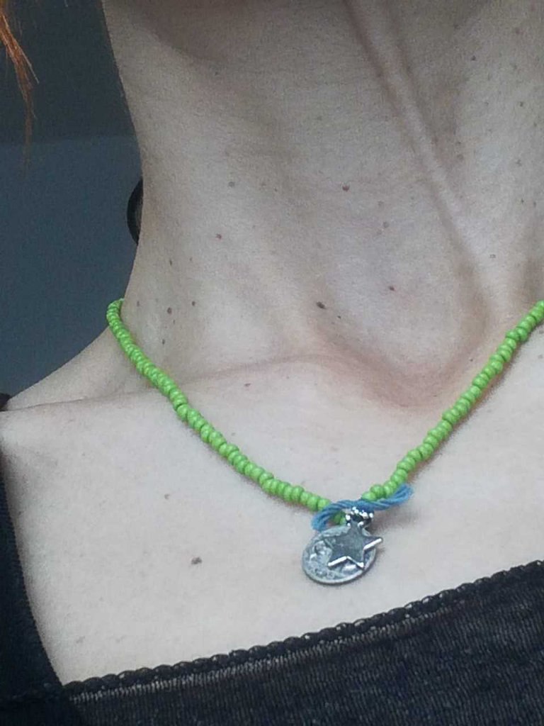 Collana Lunga In Cotone E Legno Avalaya – Perline Multicolore A Bottone, Regolabile, 96 Cm