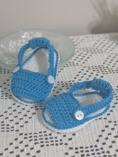 Sandaletti neonato 100% cotone