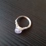 Anello wire con fluorite viola