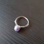 Anello wire con ametista