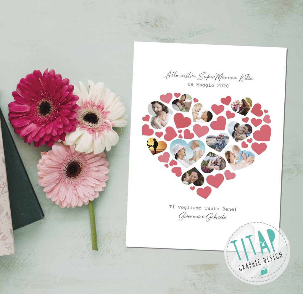 Targa A Cuore In Acrilico Per La Mamma - Regalo Originale Per Compleanno E Festa Della Mamma Con Frase D'Amore