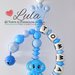 Giostrina in silicone per carrozzina passeggino sdraietta + NOME + campanella chiama angeli idea regalo nascita battesimo baby shower