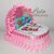 Torta di Pannolini Minnie culla carrozzina Pampers Baby Dry + bavaglino personalizzato