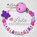 Catenella portaciuccio in silicone alimentare PERSONALIZZABILE CON NOME idea regalo nascita battesimo baby shower