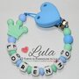 Catenella portaciuccio in silicone alimentare PERSONALIZZABILE CON NOME idea regalo nascita battesimo baby shower