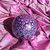 Pietra mandala per meditazione "Fiore viola"