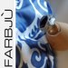 Anello  con pietra blu e silicone colore argento 