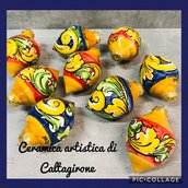 palline di natale  in ceramica di Caltagirone 