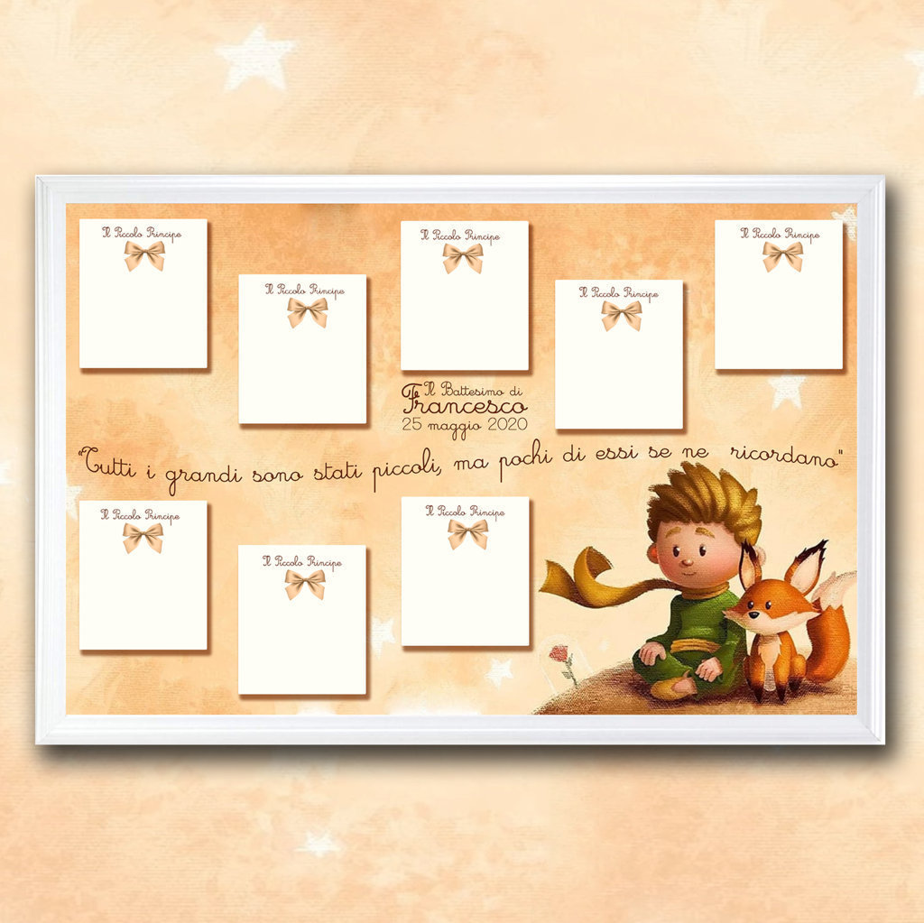 Tableau Piccolo Principe Comunione Cresima Battesimo Compleanno Nas Su Misshobby