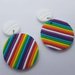 Orecchini arcobaleno colorati fimo rotondo pasta polimerica 2