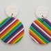 Orecchini arcobaleno colorati fimo rotondo pasta polimerica 2